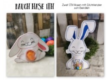 Stickdatei ITH - Bauchhase Hase für Süßigkeiten